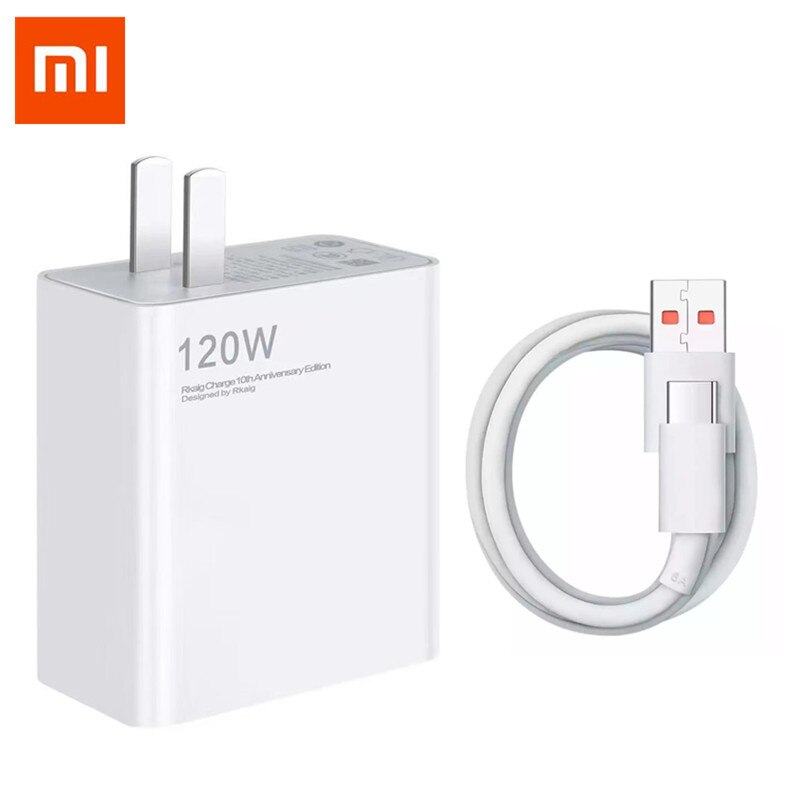 Originales xiaomi 120w max netzteil mit schnellladefunktion und usb-c-kabel für xiaomi 10 ultra smartphones und laptops: Default Title