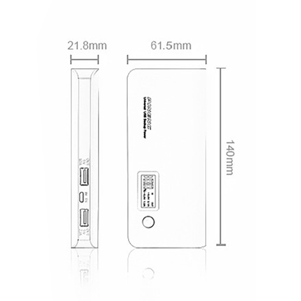 Dispositivo USB di Ricarica Schermo LCD Dello Schermo di Doppia Porta di Uscita 8000mAh Capacità Accumulatori E Caricabatterie Di Riserva Caricatore Del Telefono mobile Batteria Esterna