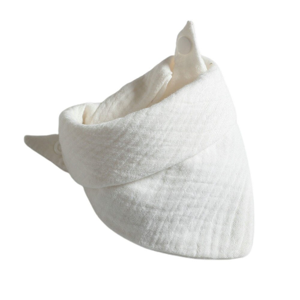Bavaglino bavaglino tasca garza di cotone asciugamano saliva bavaglino fazzoletto bavaglino garza per bambini: white