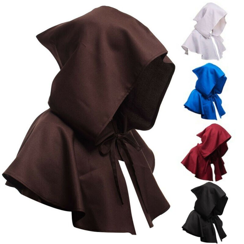 Halloween-hupullinen viitta lyhyt viitta keskiaikainen noituuden viitta viitta puku unisex-asu noitavelho fancy mekko