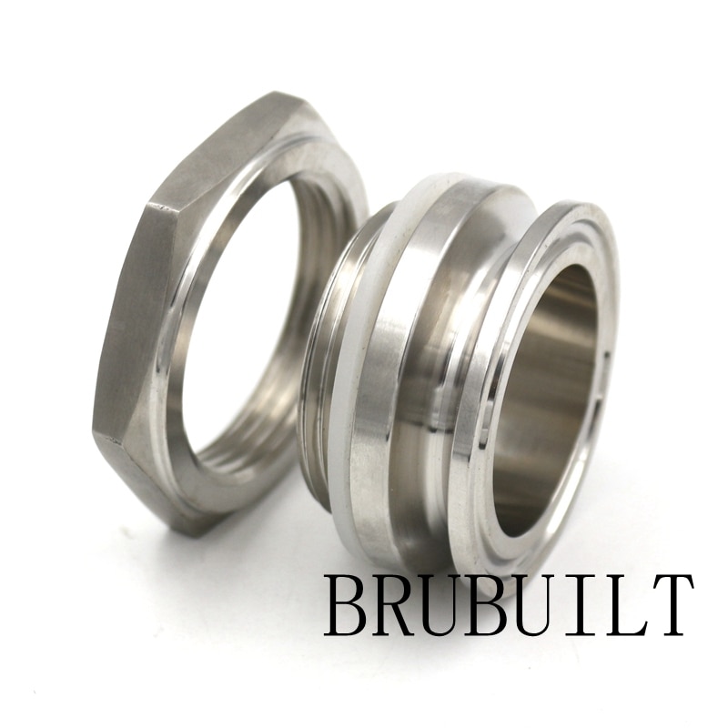 Weldless Bulkehad 1.5"TC 304 Stainless Steel Homebrew Kettle Bulkhead Sanitary Fitting Accessories