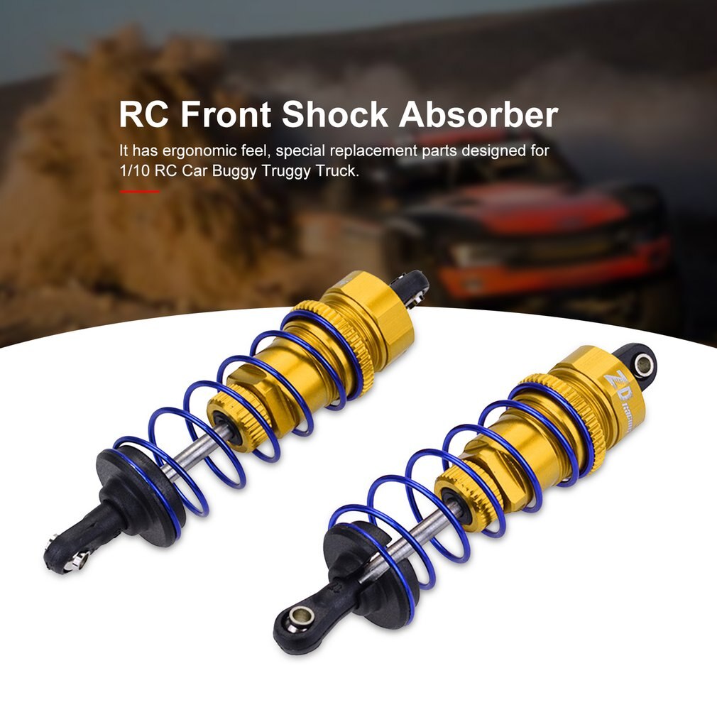 2PCS 92MM RC Alloy Front Oil Filled Shock Absorber Adjustable for ZD Racing 7358 1/10 RC Car Buggy Truggy Truck