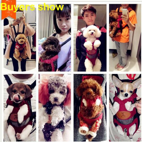 Security Puppy Small Dog Carrier Travel Front Back Backpack Carrying Pouch Bags