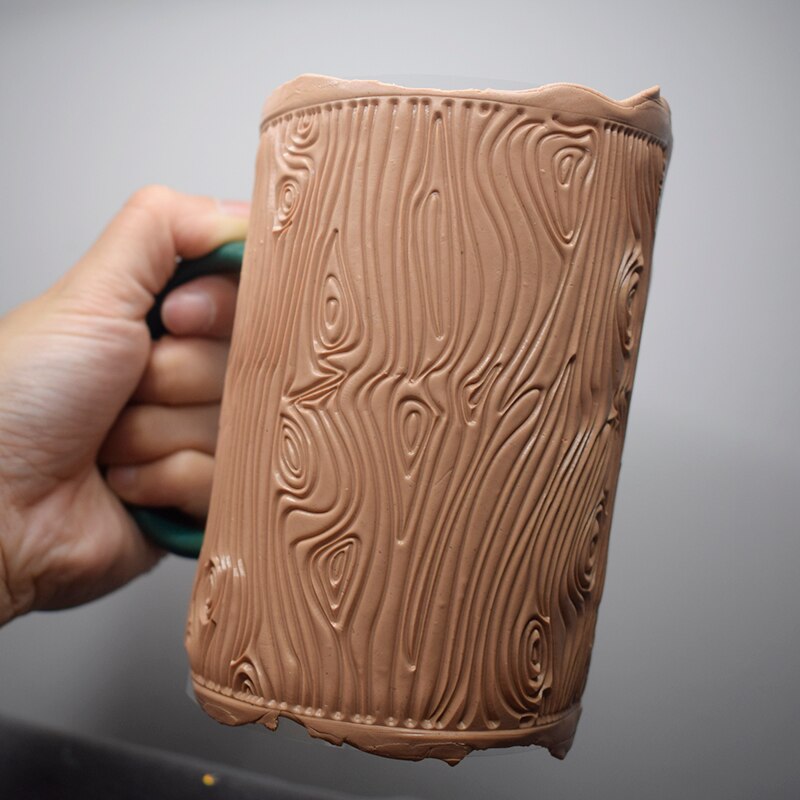 Bark tekstur polymer ler værktøj prægning stempel skabelon ark ler håndværk kunst forsyninger gør det selv individuelle smykker keramik værktøj