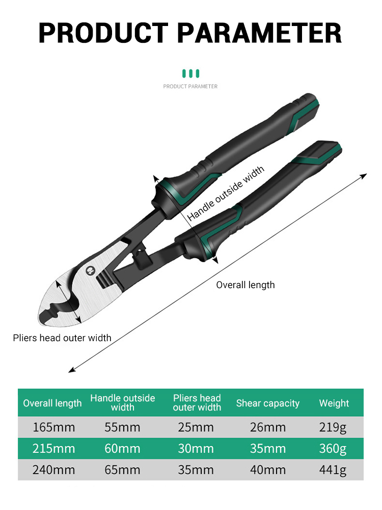 Electrician Cable Cutter, Manual Wire Cutting Pliers, Wire Breaking Pliers, Wire Pressing Pliers, Industrial Grade Cable Cutter