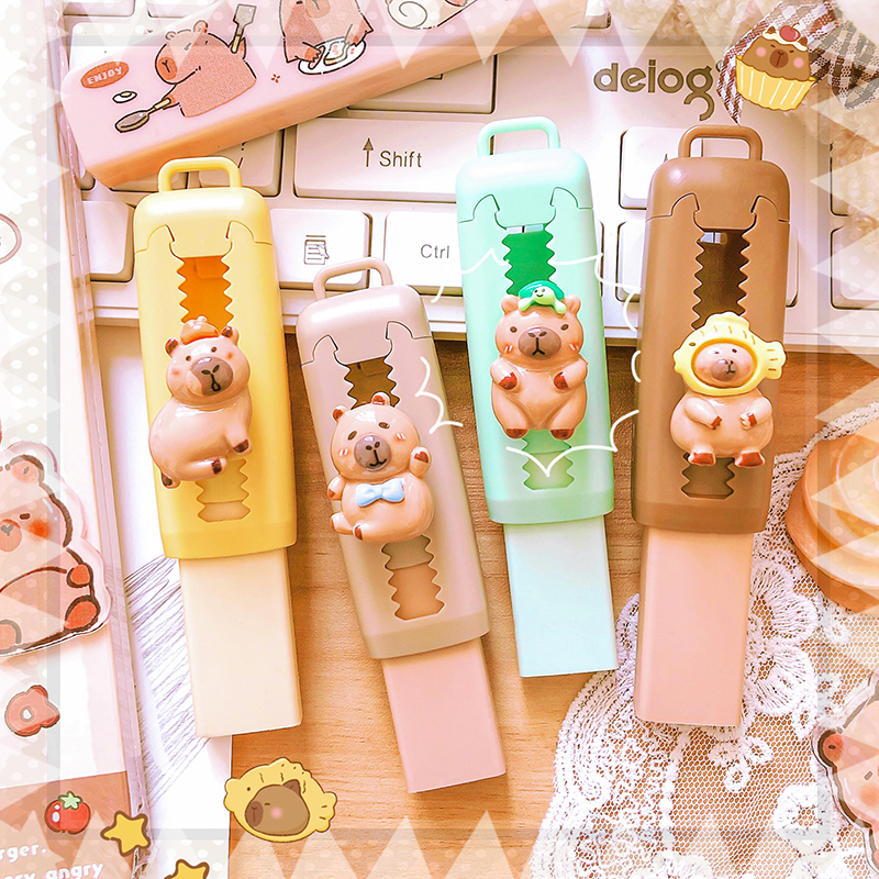Kawaii papeterie esthétique papeterie fournitures de bureau articles scolaires pour enfants gomme mignon Capybara gomme drôle caoutchouc