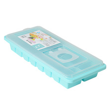 Ice cube tray Summer Ice Cube Box With Lid Cover Drink Jelly Freezer Mould ice Maker Stocked Kitchen Tools#25: Blue