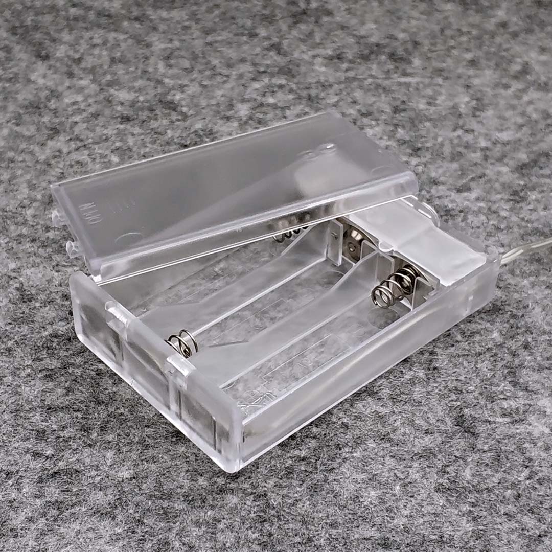 3 caixa de suporte de bateria aa com interruptor novo 3 aa 4.5v caixa de suporte de bateria com caixa transparente de chumbo