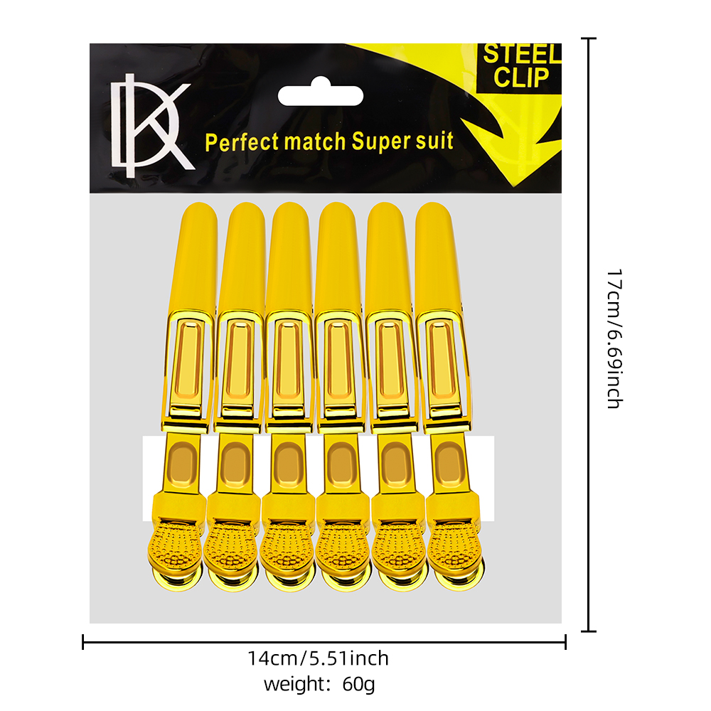 6 stks/partij Plastic Alligator Haar Clips Kappers Klemmen Klauw Sectie Kapper Styling Tools voor Salon Haarspeld Accessoires