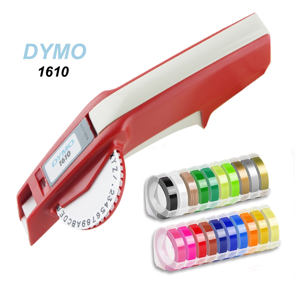 Dymo Embossing Label Maker 1610 Draagbare Printer Schrijfmachine Met 3D Embossing Tape Voor Dymo Organisator Xpress Label Maker Handleiding