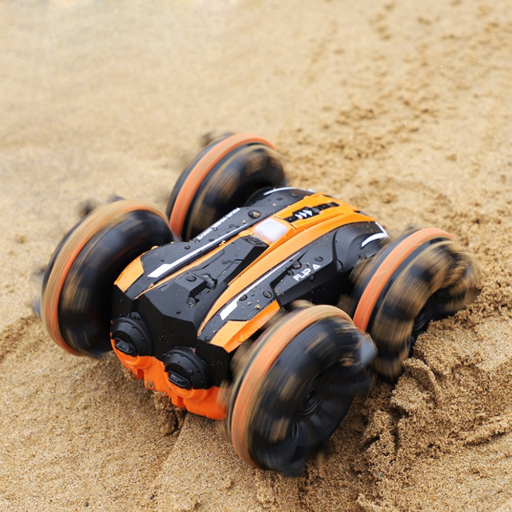 360 ruota 2 Lati Impermeabile di Guida Su Acqua E Terra Anfibio Elettrico Giocattoli per Bambini Rc auto Prodezza di Telecomando auto