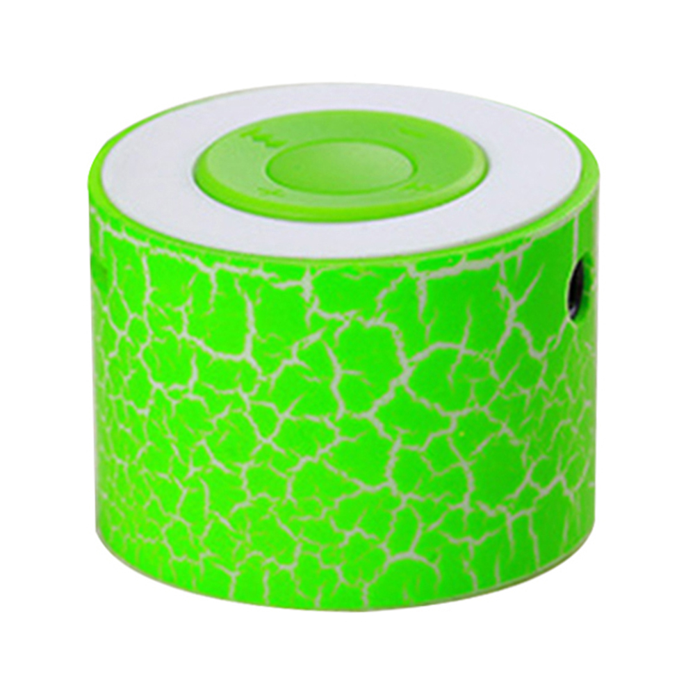Mini MP3 Player Cool Crack Pattern Rechargeable Support TF Card Music Player Speaker Children: Green