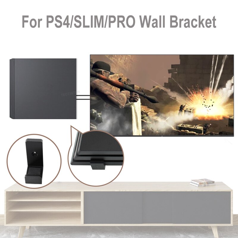 Soporte de pared para consola PS4, Base de almacenamiento para PlayStation 4, accesorios para PS4 Pro/Slim