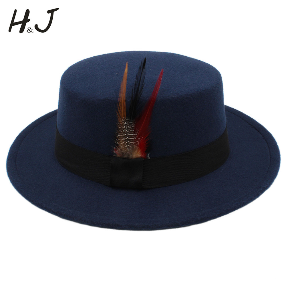 Winter Herfst Platte Homburg Mannen Fedora Hoed Vo Grandado