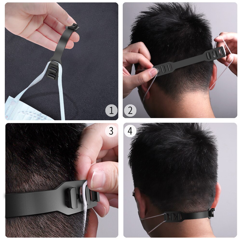 15pcs Ear extender Belt for mask Holder antislip Color PE Buckle Band Strap Clasp Snaps Hanger For Earloop Mask Release Earpain