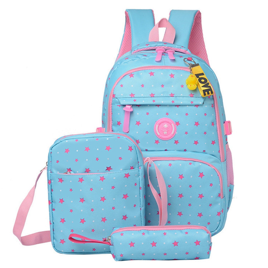 3 pcs/sets School Bag School Backpack for Teenagers Girls schoolbags kid backpacks mochila escolar