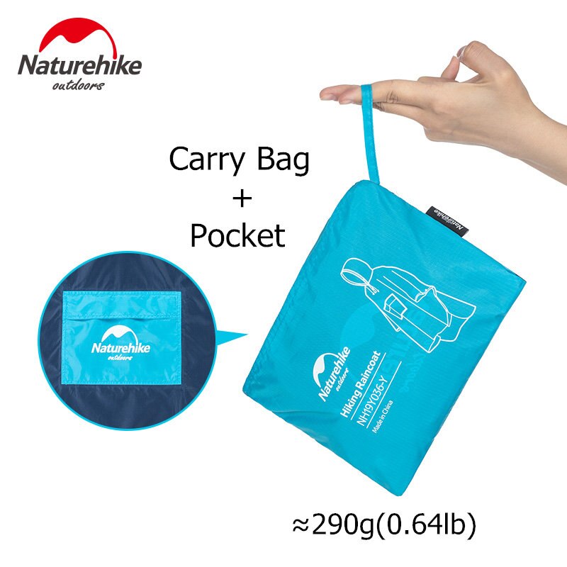 Naturehike przenośny płaszcz przeciwdeszczowy na zewnątrz dla dorosłych wielokrotnego użytku ponczo przeciwdeszczowe z kapturem i rękawami lekki składany płaszcz przeciwdeszczowy