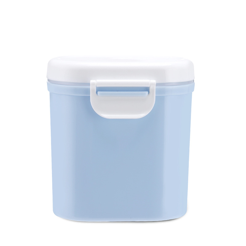 Portable Baby Milk Powder Container Infants Sealed Preservation Formula Food Storage Feeding Organizer PP Box T2148: LONG BLUE