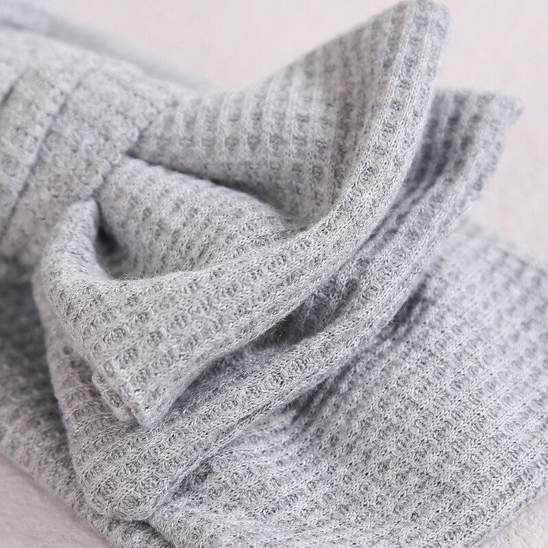 Big Bows Baby Girl Headband Waffle Knit Turban For Children Headbands Kids Hair Accessories Ear Warmer Double Layer Bandana