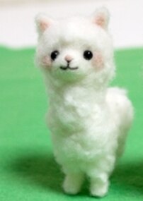 Juego de costura de lana de animales de dibujos animados de alpaca, aguja de fieltro de lana, decoración artesanal, artesanal, artesanal: Alpaca  1
