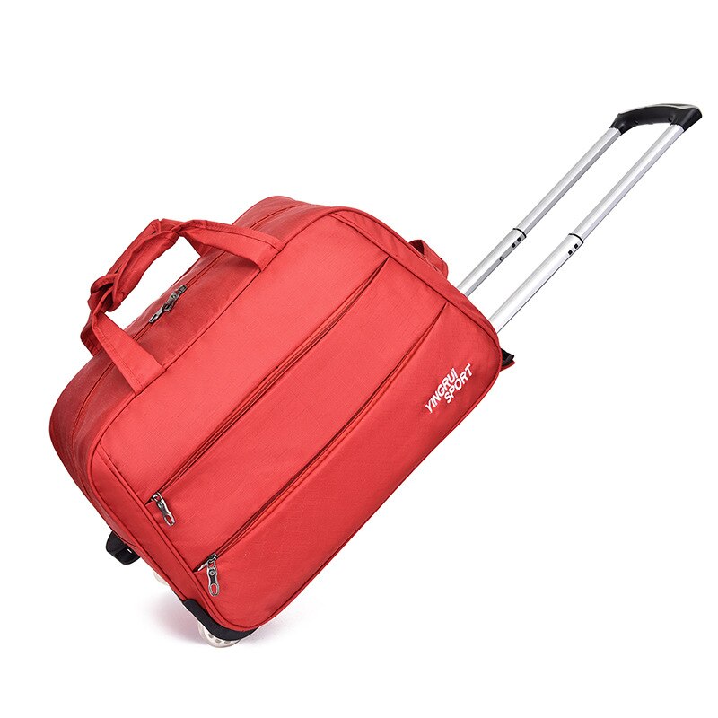 Rolling Suitcase Waterproof Luggage Bag Thickening Rolling Luggage Trolley Case Luggage Lady Travel Luggage with Wheels: Orange