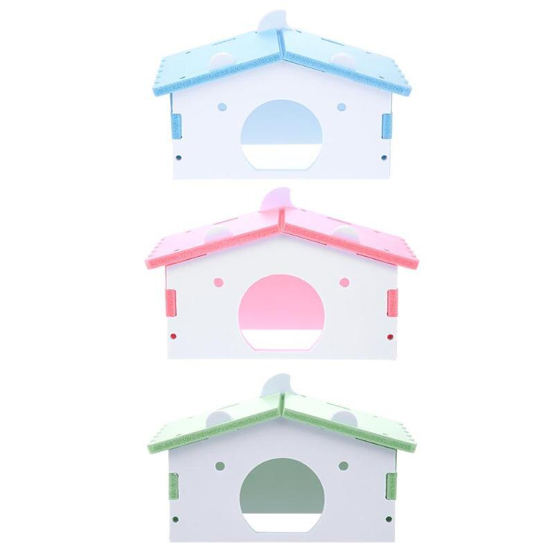 1 Pcs Luxe Hamster Huis Swing Speelgoed Glijbaan Hamsters Nest Loft Bed Kooi Nest Huisdier Egel Kasteel Klim Speelgoed Kleine huisdier Huis