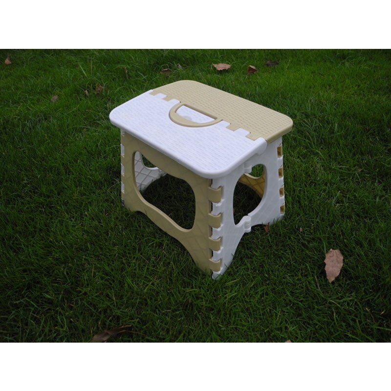 1pcs Draagbare Verdikking En Versterking Bamboe-Geweven Plastic Beige Groen Outdoor Kinderen Vouwen Bankjes En Bankjes