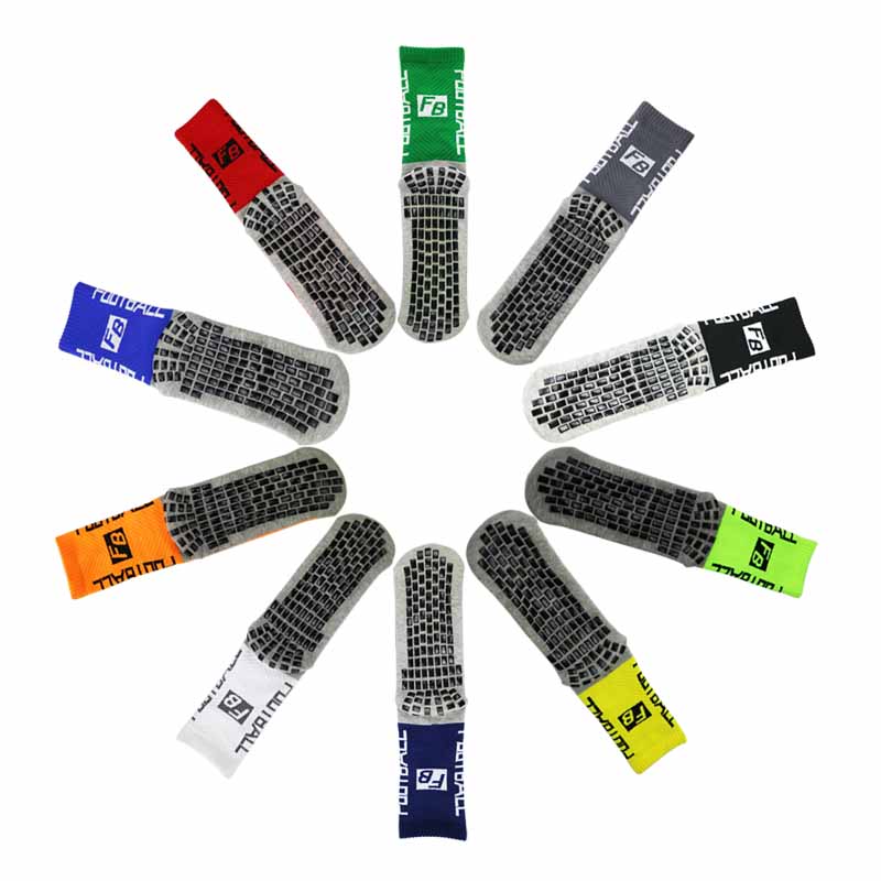 Mens Anti Slip Voetbal Sokken Mid Kalf Non Slip Voetbal Fietsen Sport Sokken