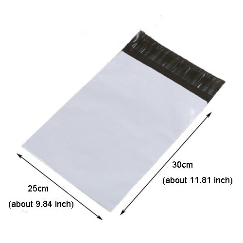 50 st plast kuvertpåse bud förvaringspåsar självhäftande plast express poly postpåsar brevpapper kuvert: 50 st 25 x 30cm