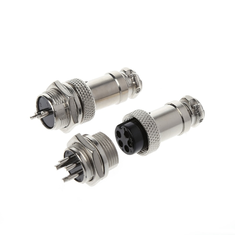 GX16 Stecker männlich & weiblich Draht Tafel Metall Stecker 2/3/4/5/6/8/9 Stift 16mm
