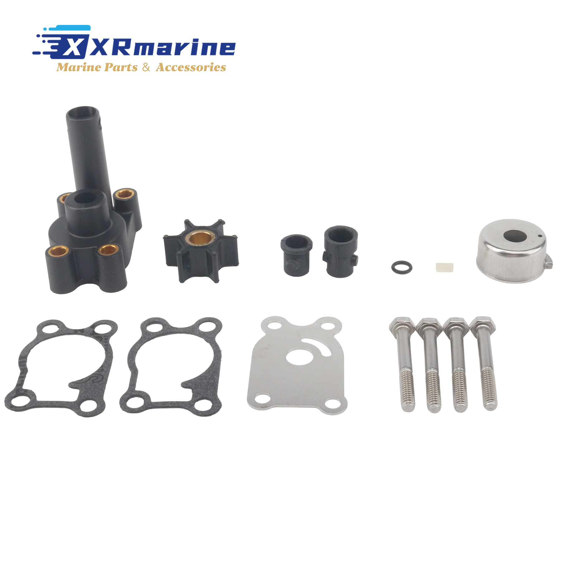 396644 Water Pump Impeller Repair Kit W/ Housing Compatible with Johnson Evinrude 4HP 4.5HP 5HP 6HP 7.5HP 8 HP Outboard Motors: Default Title