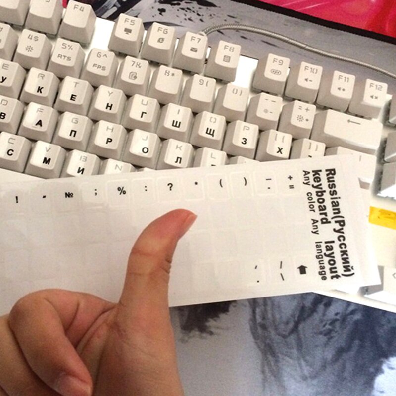 SIANCS rosyjska klawiatura klawiatura naklejki na komputer klawiatura mechaniczna zeszyt ambona laptop rosjanie przezroczysta osłona