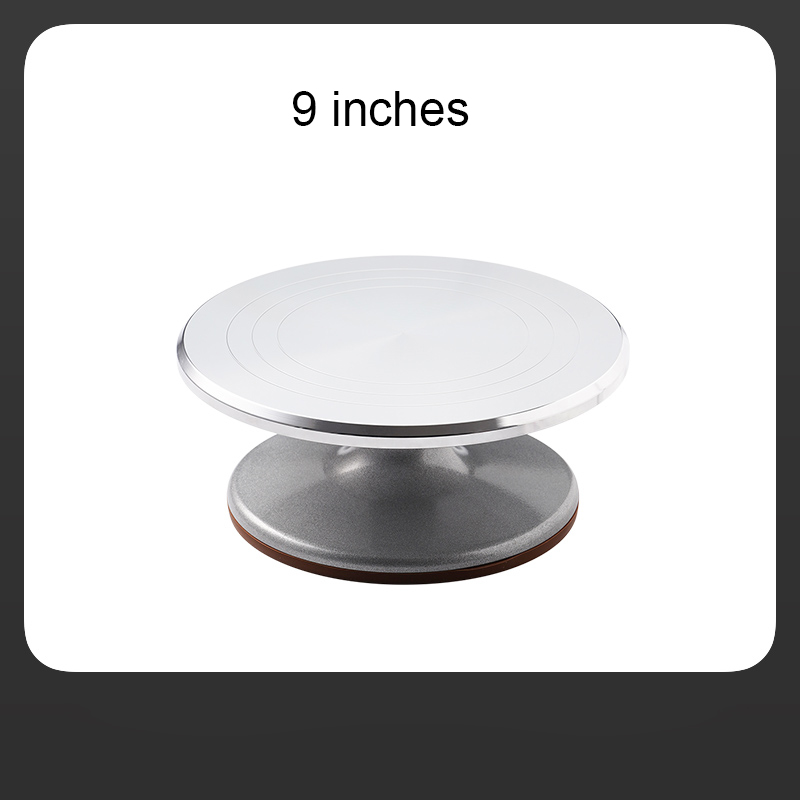 Household 9 /12 Inch Mounted Cream Cake Turntable Rotating table Stand Base Turn Around Decorating Table Cake Stand Baking Tool: 9 inch