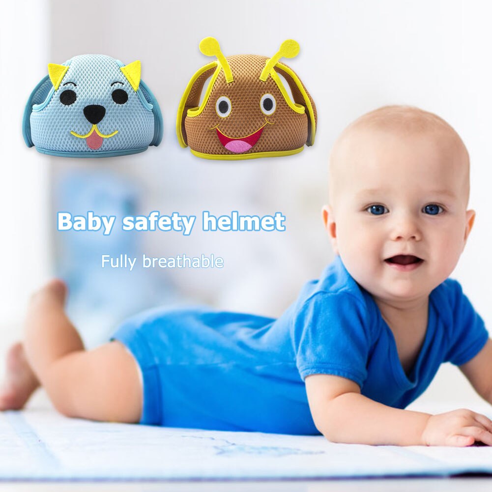 Baby beskyttende hjelm lille barn anti-fald sikkerheds hat lære at gå blød kasket