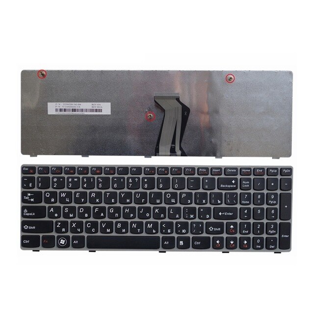 Rosyjska klawiatura robić laptopa LENOVO G580 Z580A G585 Z585 G590 Z580 MP-10A33SU-686CW RU zeszyt wymienić z ramki