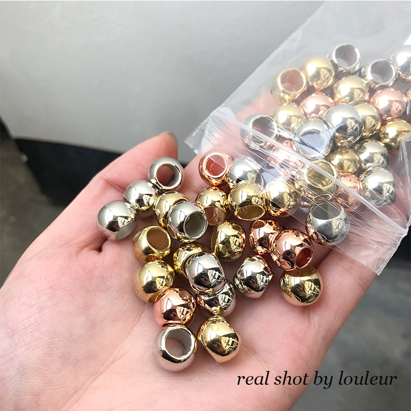 Louleur grand trou perles CCB perles entretoise perles entretoise perles en vrac pour bijoux à bricoler soi-même faisant des accessoires breloques