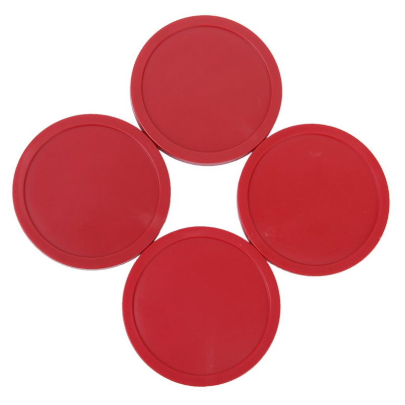 4 stuks airhockey puck tafel arcade spel pucks 82 mm -  rood
