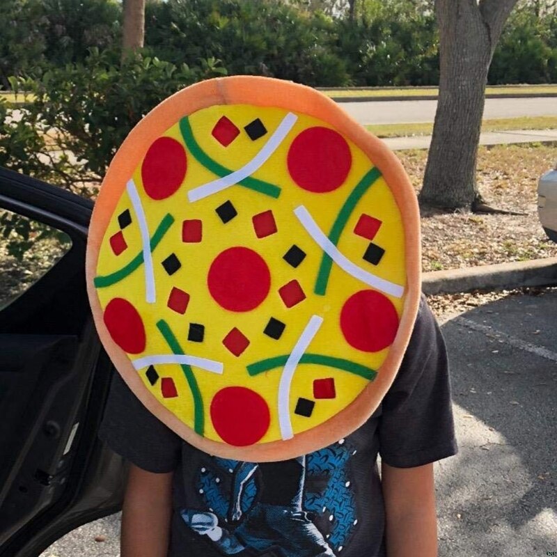 Neue Neuheit Lustige Pizza Hütte Verrückte Hütte Party Kostümich Witz Foto Requisiten freundlicher Spielzeug