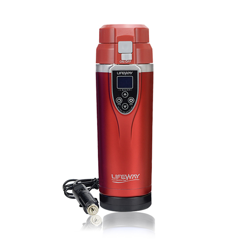 Bärbar 12v/24v bil vattenvärmare vattenkokare resa värmekopp kaffe te kokande mugg fordon värmare vattenkokare 350ml: Röd