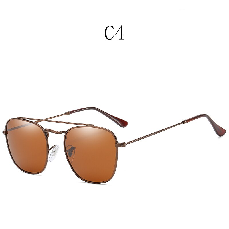 Polaroid lunettes de soleil unisexe carré Vintage pêche lunettes de soleil lunettes de soleil polarisées lunettes de soleil rétro pour femmes hommes UV400: 11-SHL3557-C4