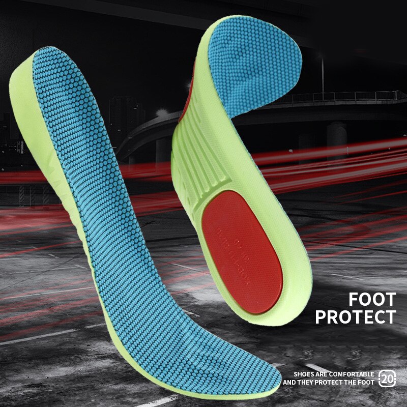 Plantillas elásticas de goma Eva para hombre y mujer, zapatos transpirables, con función deportiva, almohadillas para zapatos