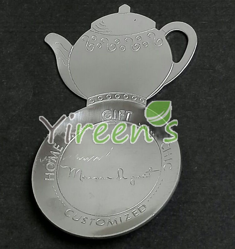 teapot Shape Tea Spoon, British standard 3 Gram of Stainless Steel Tea shovel, Retro carved small spoons tea scoop