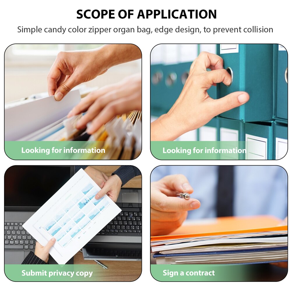 Folder Multi-layer Document Folder File Folder File Organizer Bag Paper Container for Outdoor Office