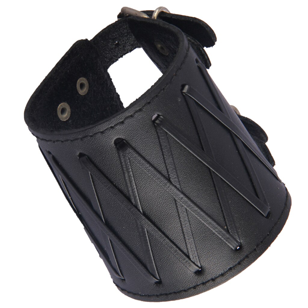 PU Leather Arm Armor Cuff Wristband Gauntlet Arm Guards Bracelet Women Men