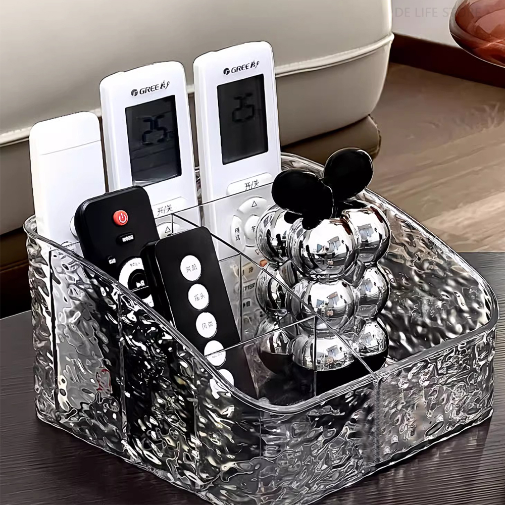 Remote Control Holder Transparent Storage Box For Remote Control Bedroom TV Remote Organizer Living Room Table Organizer Boxes