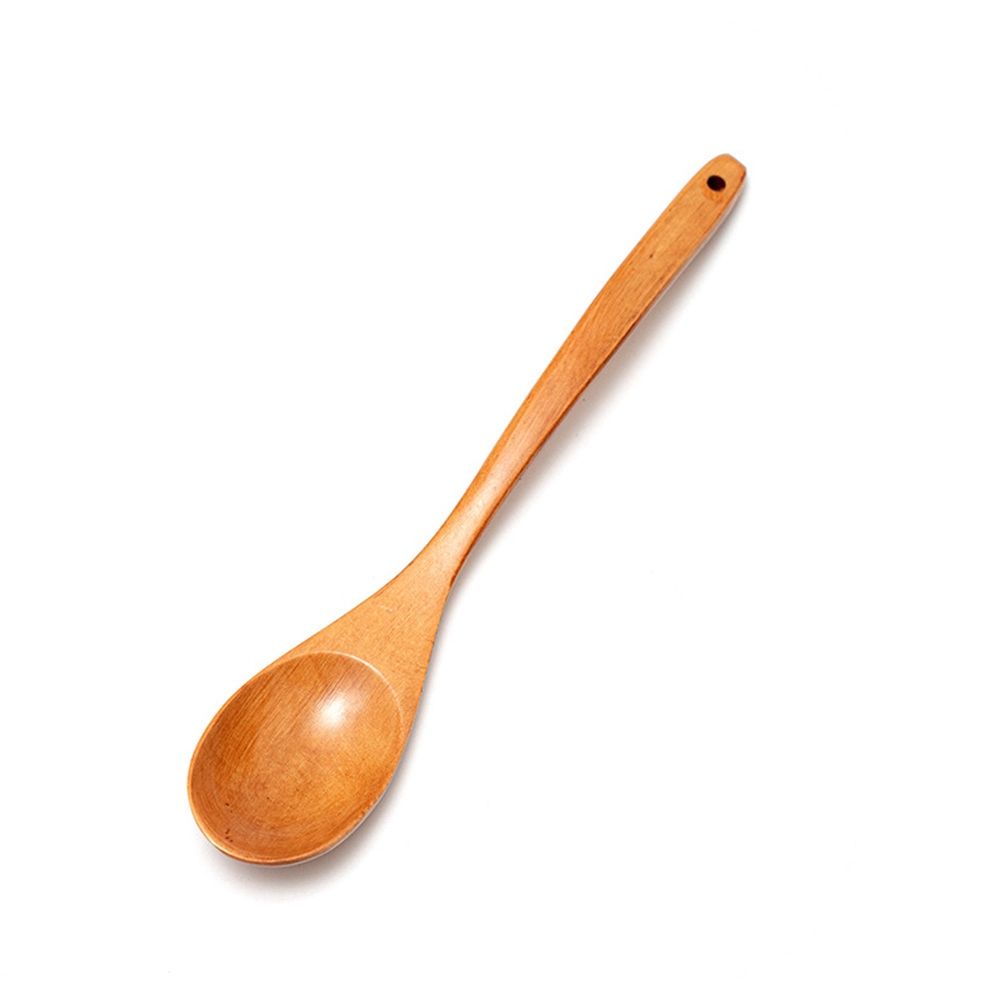 Cuillère à mousse longue et stable - Longueur : 60 cm - Diamètre : 12,3 cm - Manche en bois - Louche à soupe