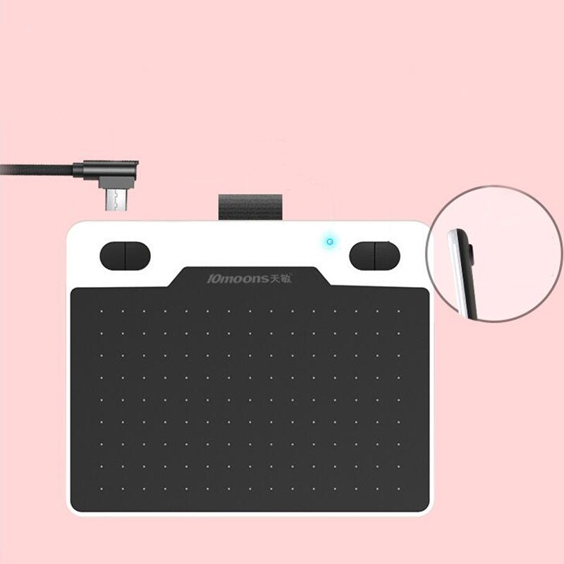 10Moons T503 Ultralight Graphic Tablet 8192 Levels Digital Drawing Tablet Battery-Free Pen Compatible for android Device