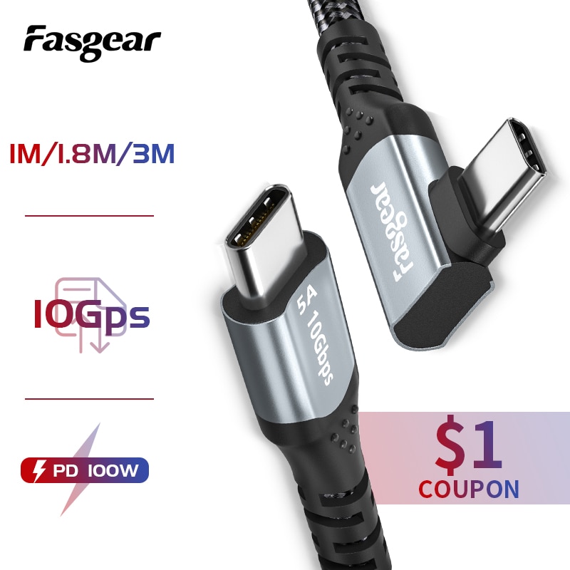 Fasgear PD 100W USB typ C na USB C kabel robić Samsung galaktyka S9 Xiaomi Huawei P40 szybka ładowarka kabel robić Macbook laptop USB przewód