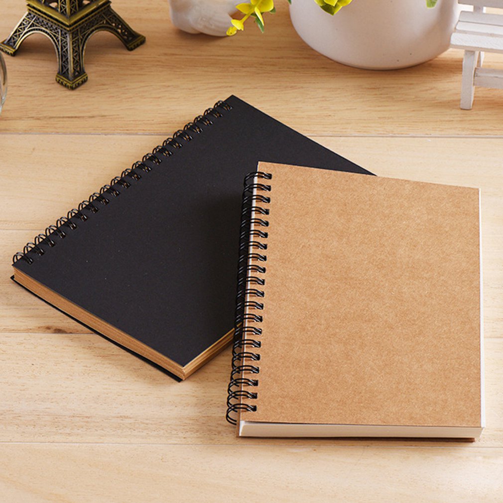 Papel Kraft clásico cuaderno de bocetos garabatos cuaderno en blanco bobina cuaderno dibujo cuaderno para pintar