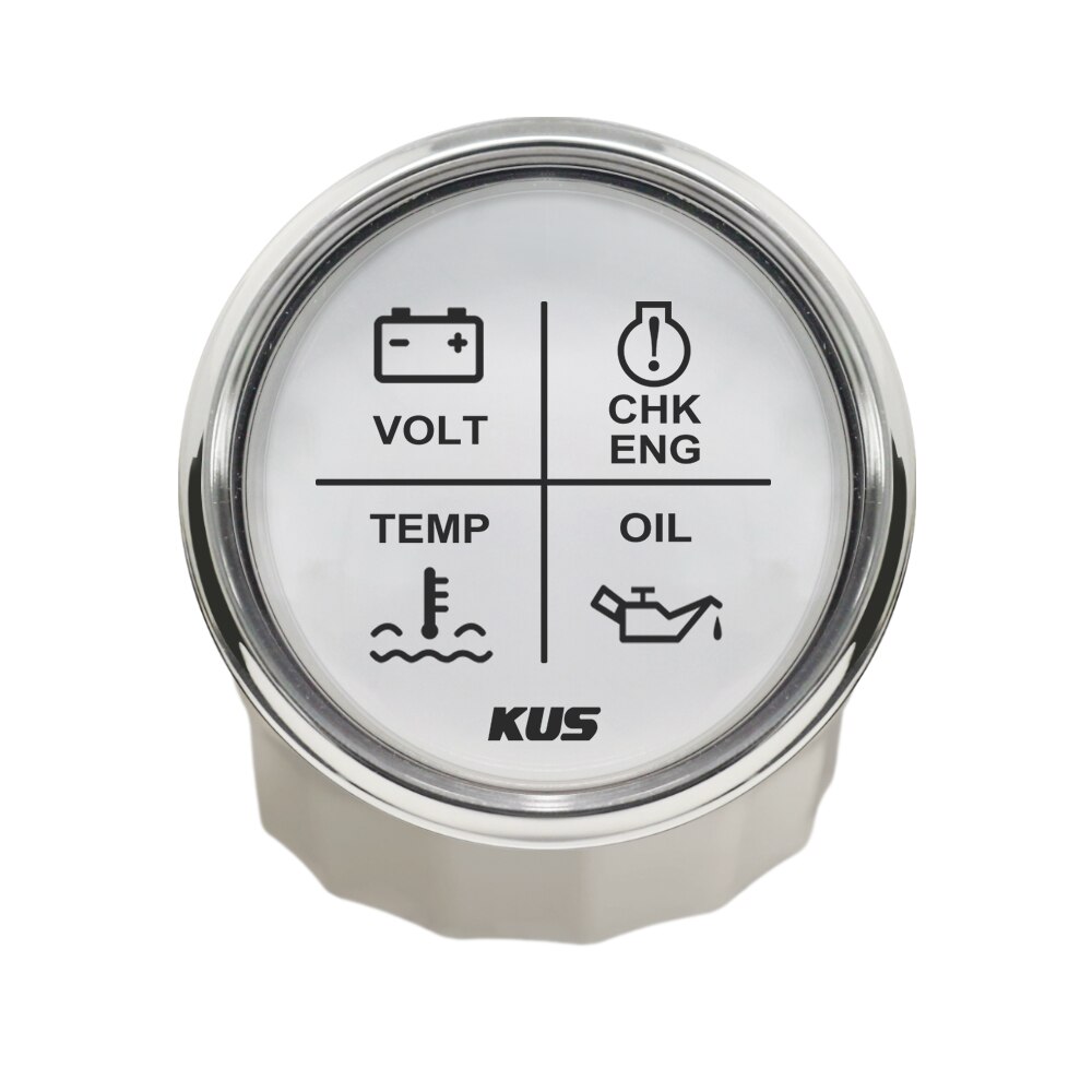 KUS – jauge d&#39;alarme de moteur 52mm, 4led, pour voiture et bateau
